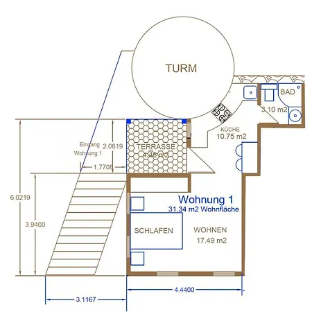 Blaue - Goldenes-haeusle